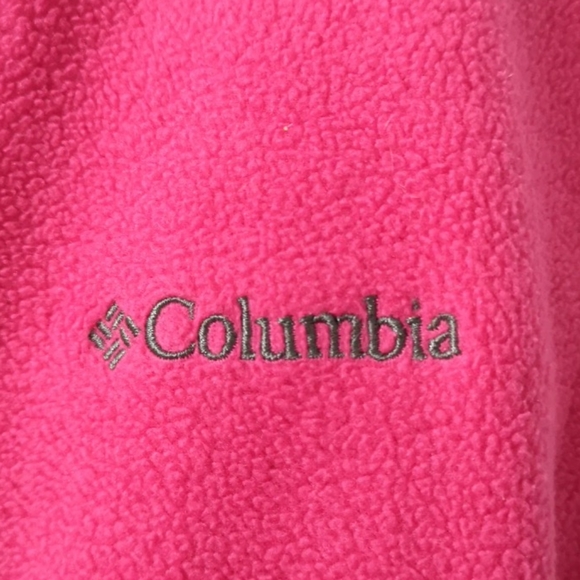 Pink and Grey Fleece Columbia Jacket - Picture 6 of 7